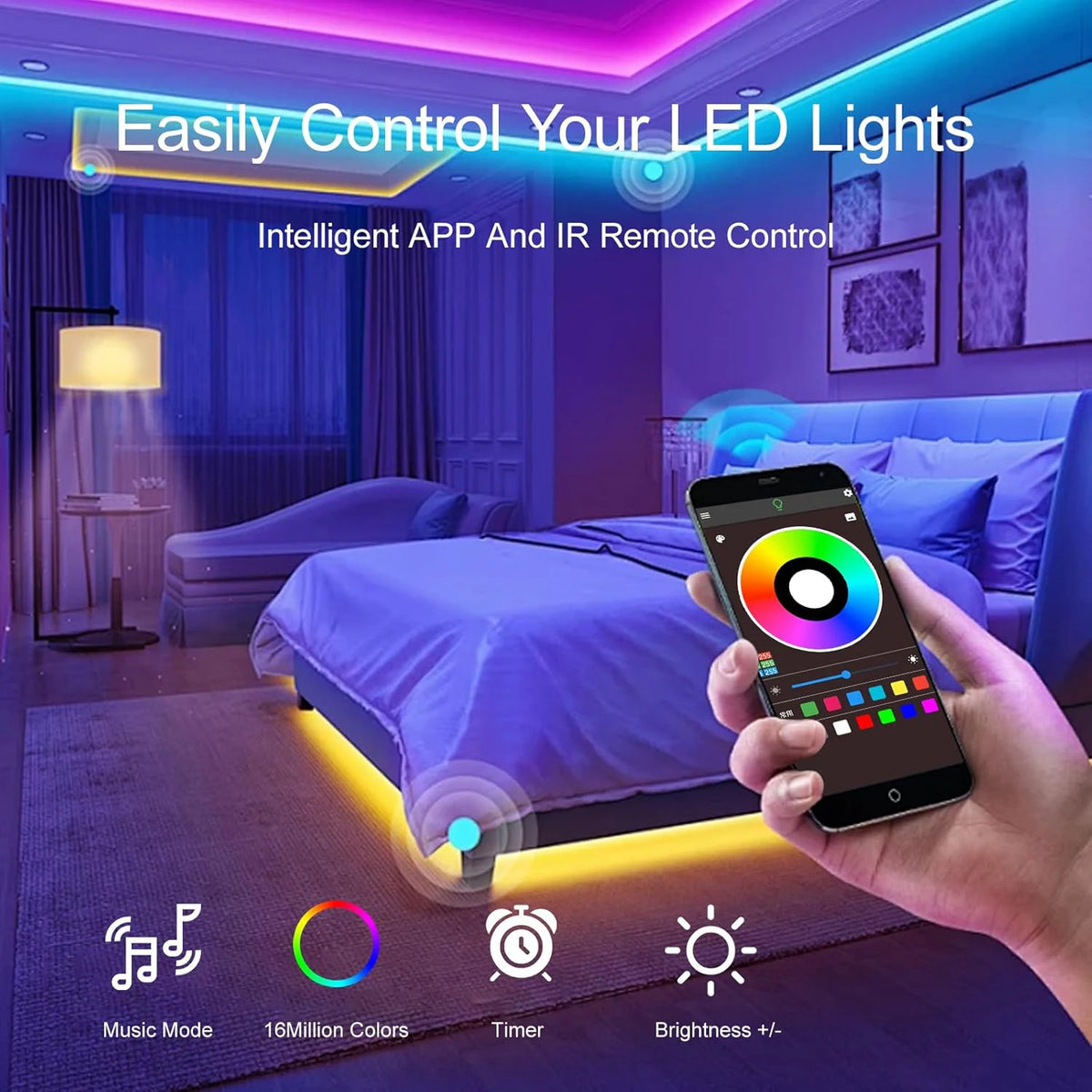 RGB LED Strip Lights 5V USB ā Smart App & Remote Control