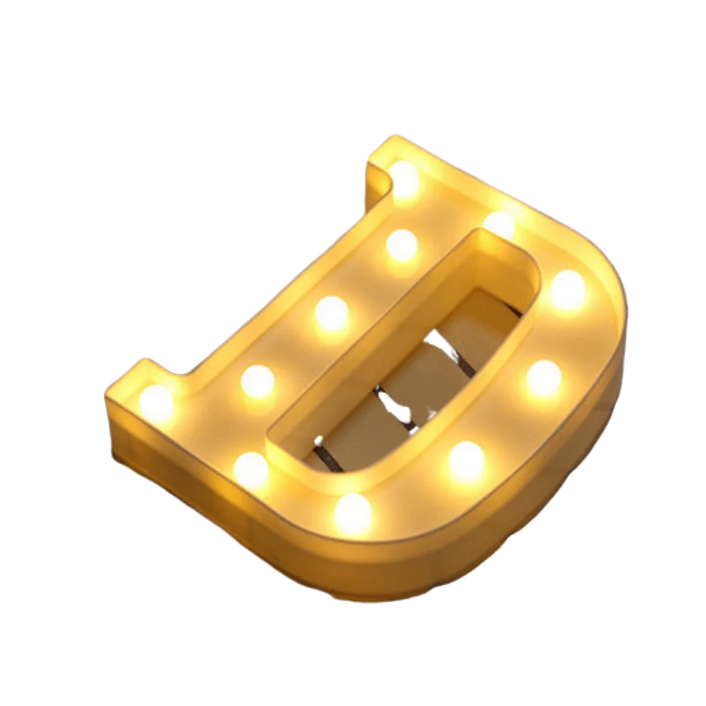 Luxury LED Alphabet Letter Light – A–Z & 0–9 Decorative Night Light