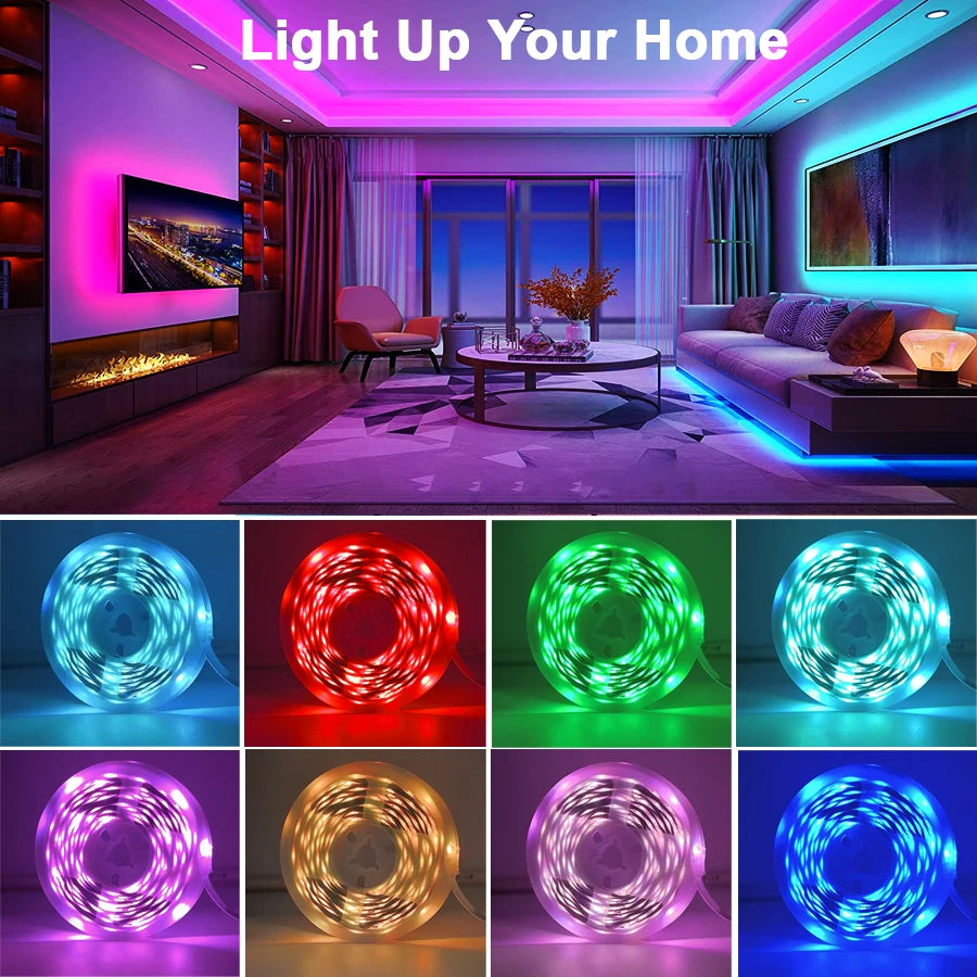 RGB LED Strip Lights 5V USB – Smart App & Remote Control