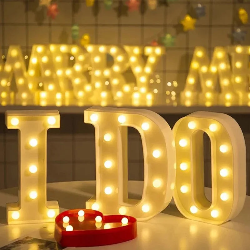 Luxury LED Alphabet Letter Light – A–Z & 0–9 Decorative Night Light