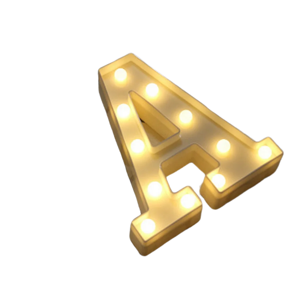 Luxury LED Alphabet Letter Light – A–Z & 0–9 Decorative Night Light