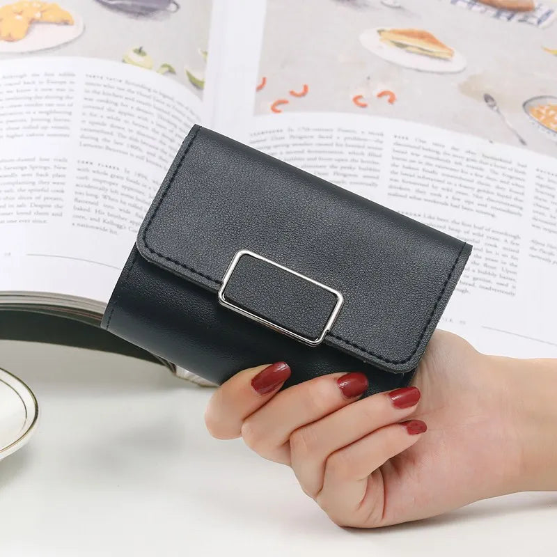 Personalized Women's PU Leather Short Wallet – Name Engraved