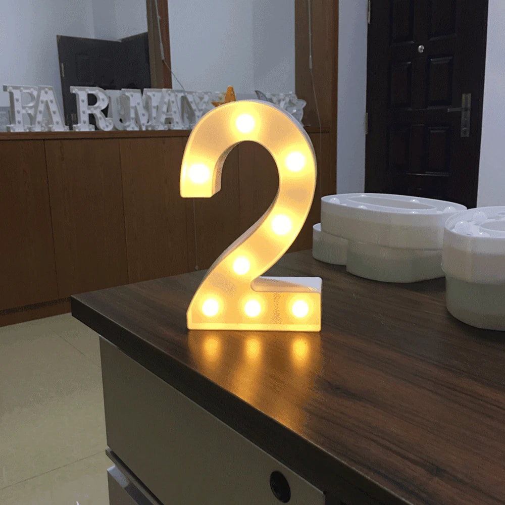 Luxury LED Alphabet Letter Light – A–Z & 0–9 Decorative Night Light