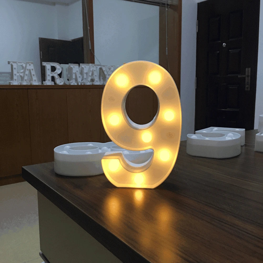 Luxury LED Alphabet Letter Light – A–Z & 0–9 Decorative Night Light
