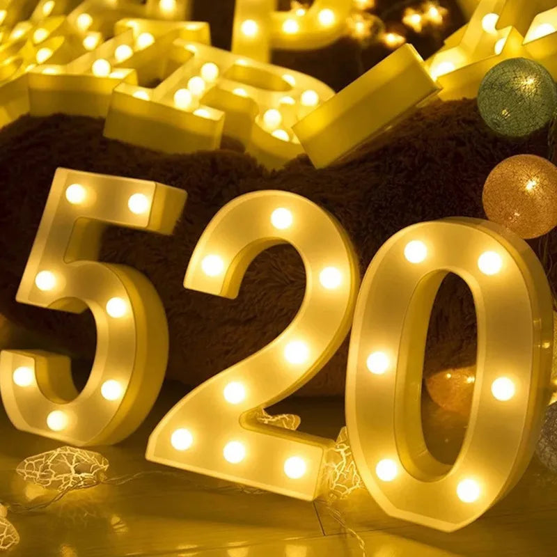 Luxury LED Alphabet Letter Light – A–Z & 0–9 Decorative Night Light