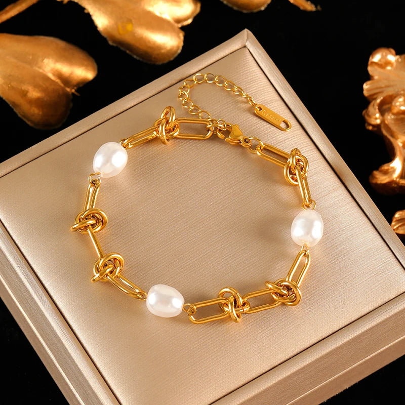 Luxury 316L Stainless Steel Round Pendant Necklace & Bracelet Set for Women