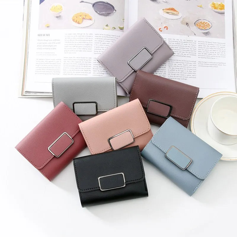Personalized Women's PU Leather Short Wallet – Name Engraved