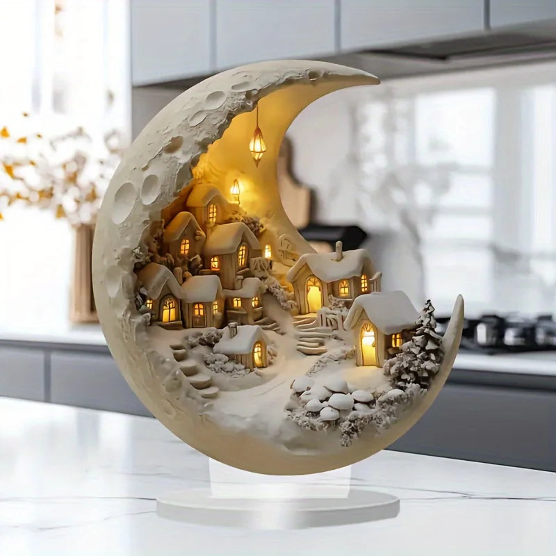 Luxury Modern Acrylic Decorative Ornament – 20 × 17 cm