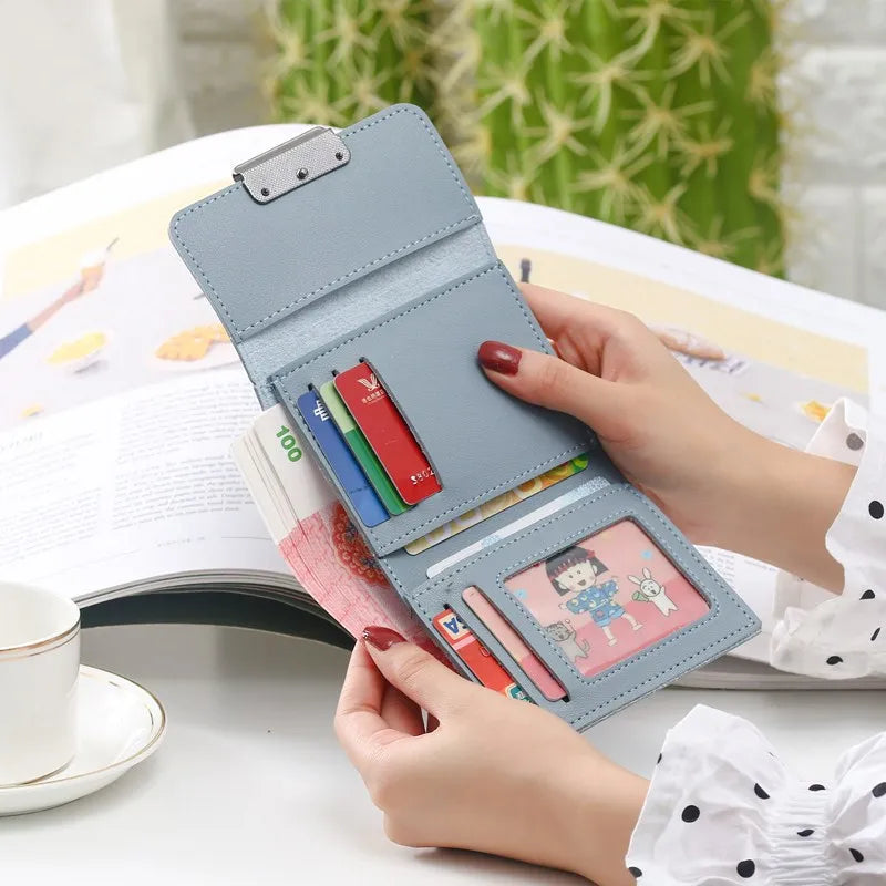 Personalized Women's PU Leather Short Wallet – Name Engraved