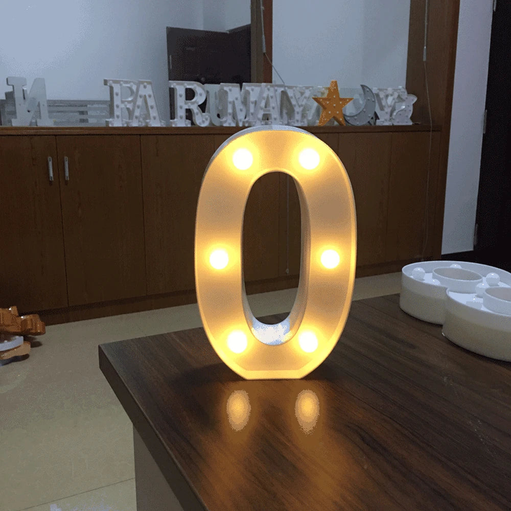 Luxury LED Alphabet Letter Light – A–Z & 0–9 Decorative Night Light