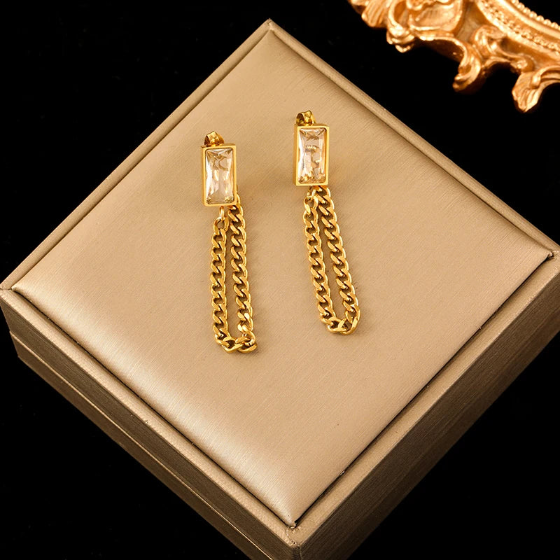 Luxury Crystal Jewelry Collection – Necklace, Bracelet & Earrings