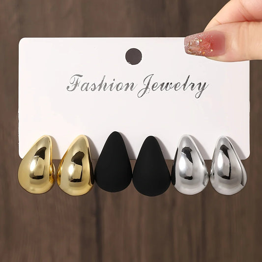 Luxury Water Drop Stud Earrings for Women