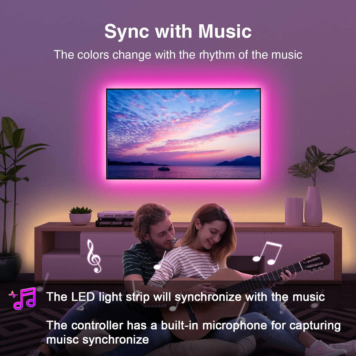 RGB LED Strip Lights 5V USB – Smart App & Remote Control