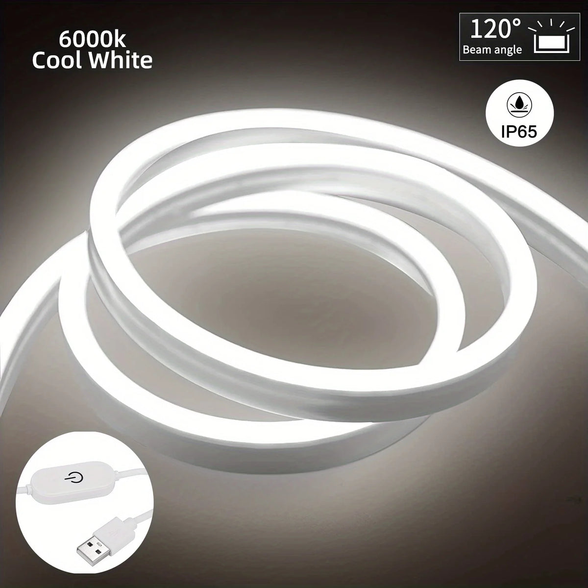 Luxury Touch Sensor USB LED Neon Light Strip – Waterproof