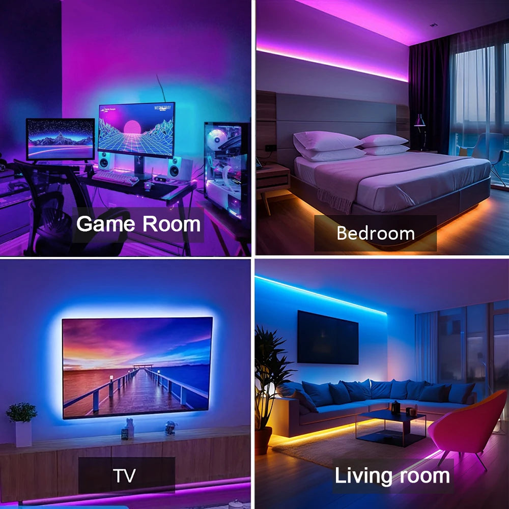 RGB LED Strip Lights 5V USB – Smart App & Remote Control