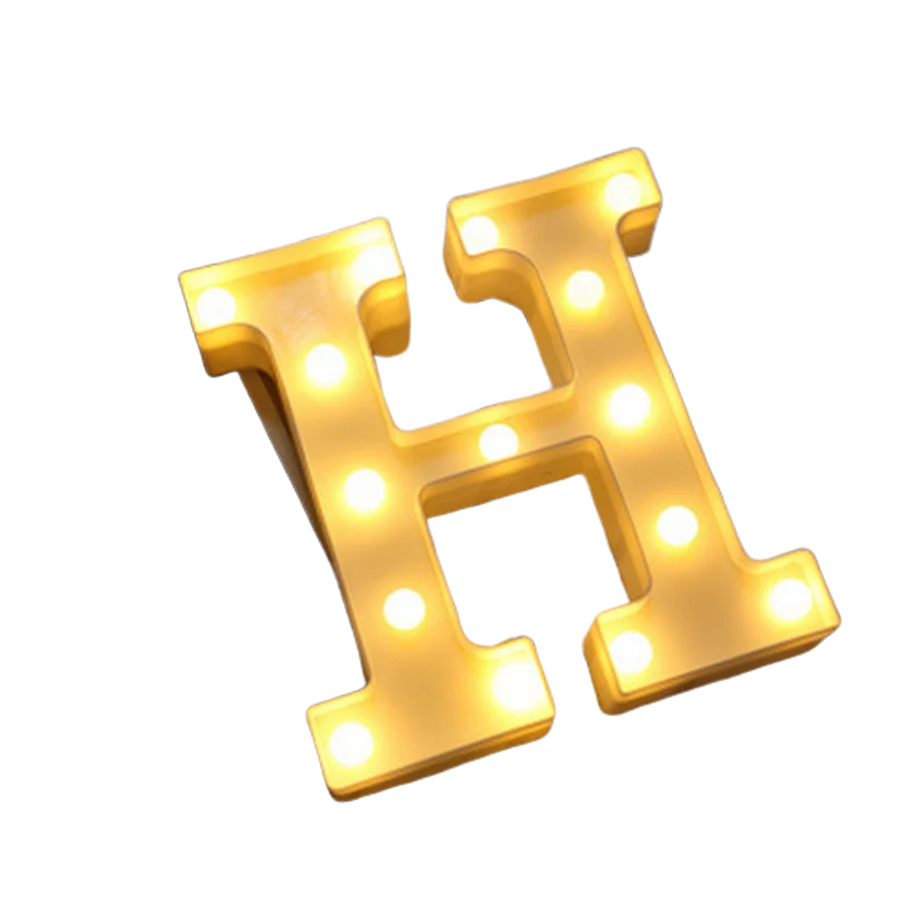 Luxury LED Alphabet Letter Light – A–Z & 0–9 Decorative Night Light