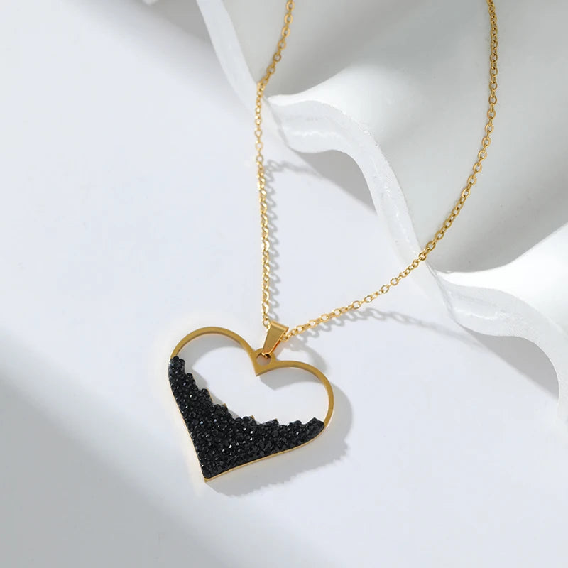 Luxury Heart Necklace & Earrings Set for Women