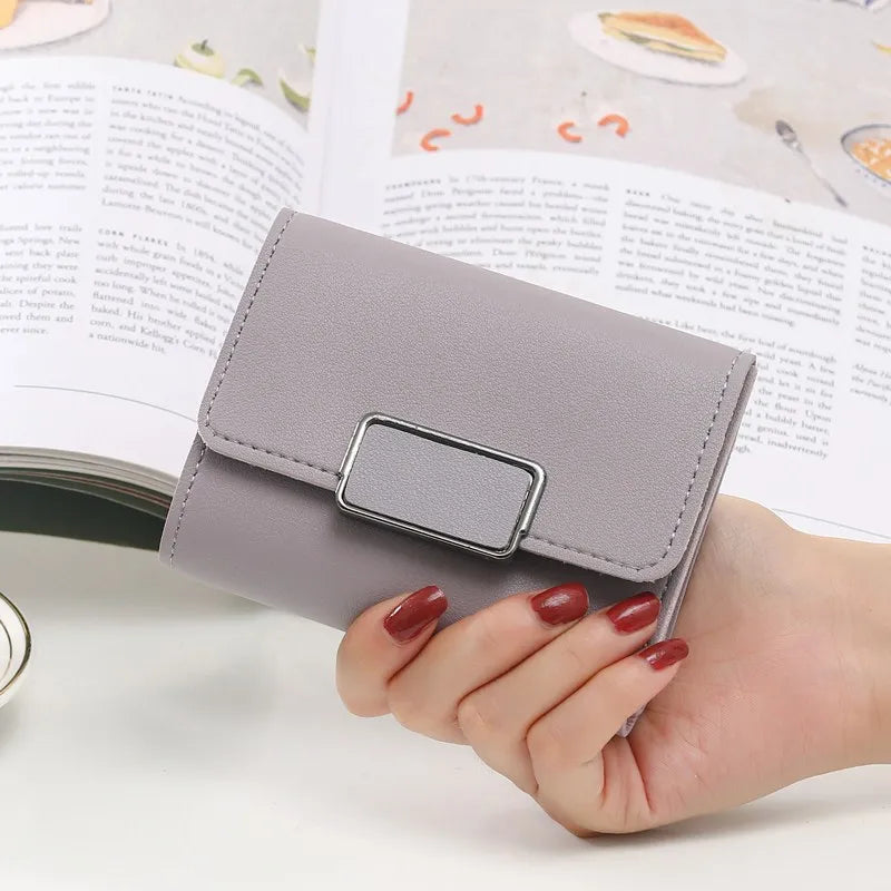Personalized Women's PU Leather Short Wallet – Name Engraved