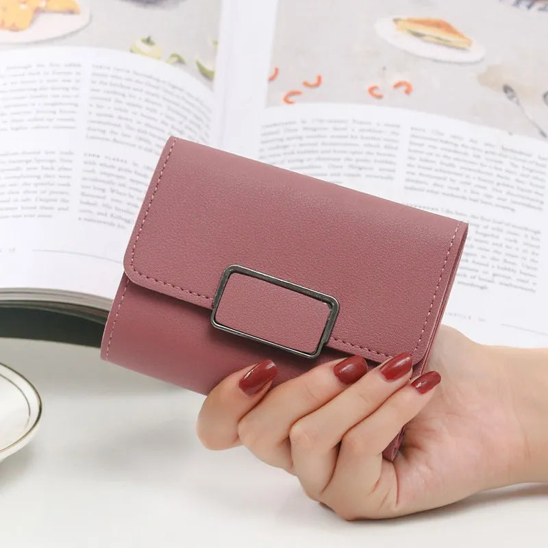Personalized Women's PU Leather Short Wallet – Name Engraved