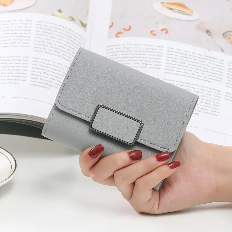 Personalized Women's PU Leather Short Wallet – Name Engraved