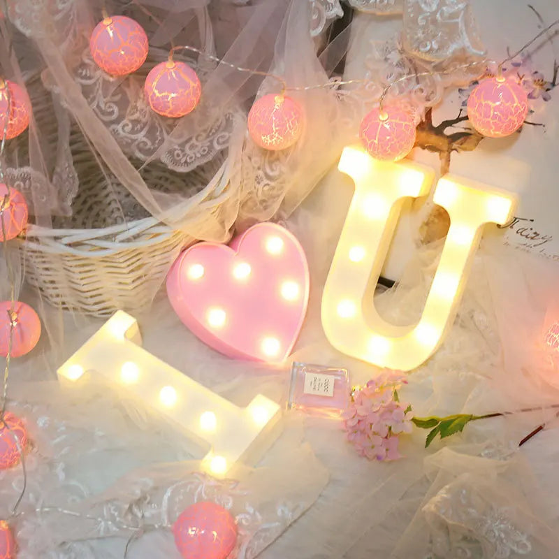 Luxury LED Alphabet Letter Light – A–Z & 0–9 Decorative Night Light