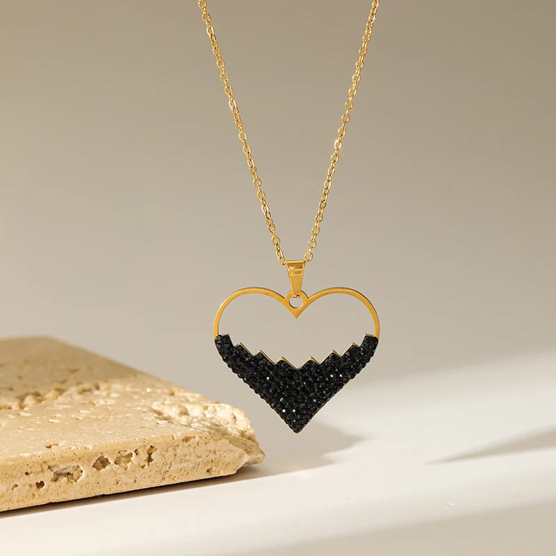 Luxury Heart Necklace & Earrings Set for Women