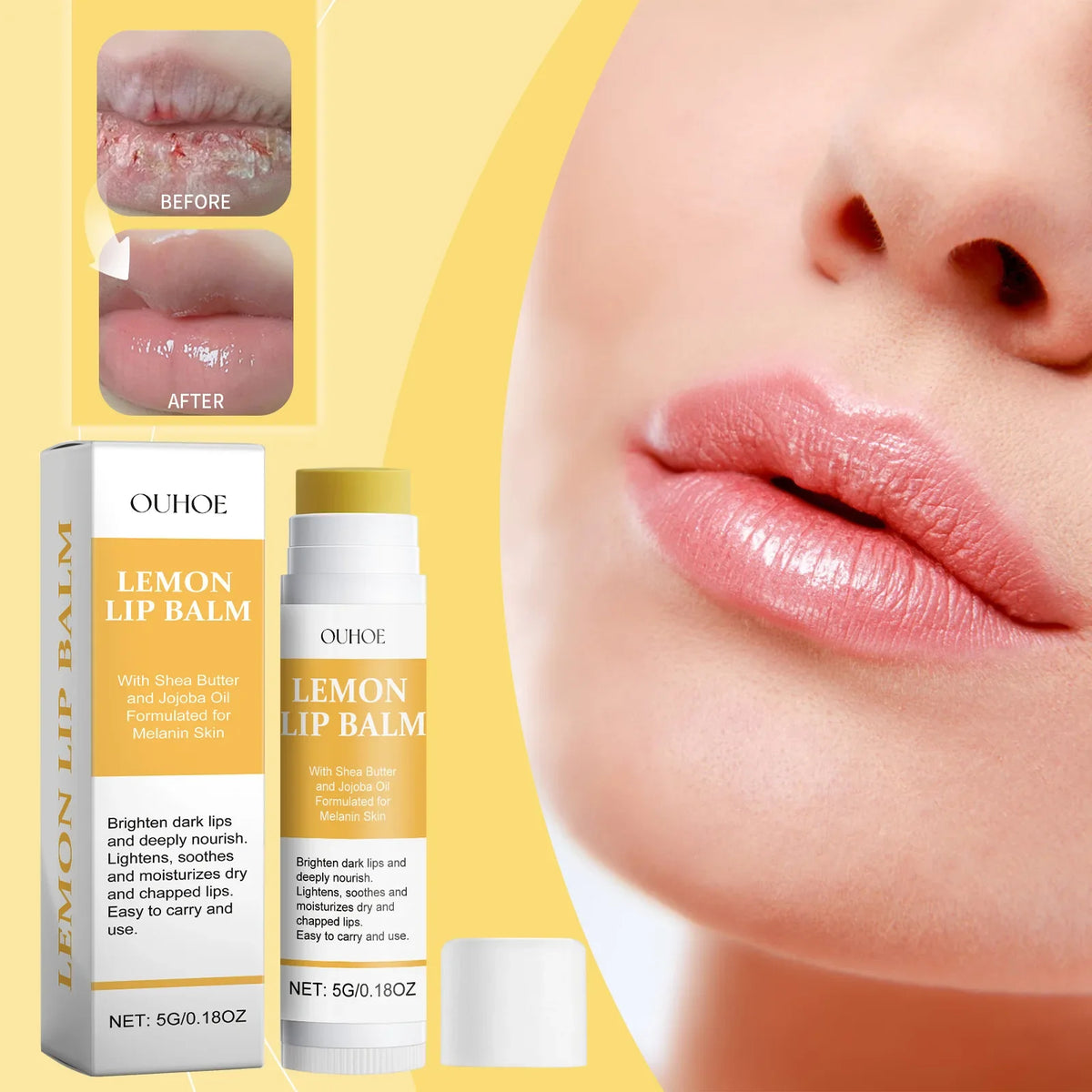Luxury Turmeric Lip Balm – Hydrating & Moisturizing Lip Care – 5g