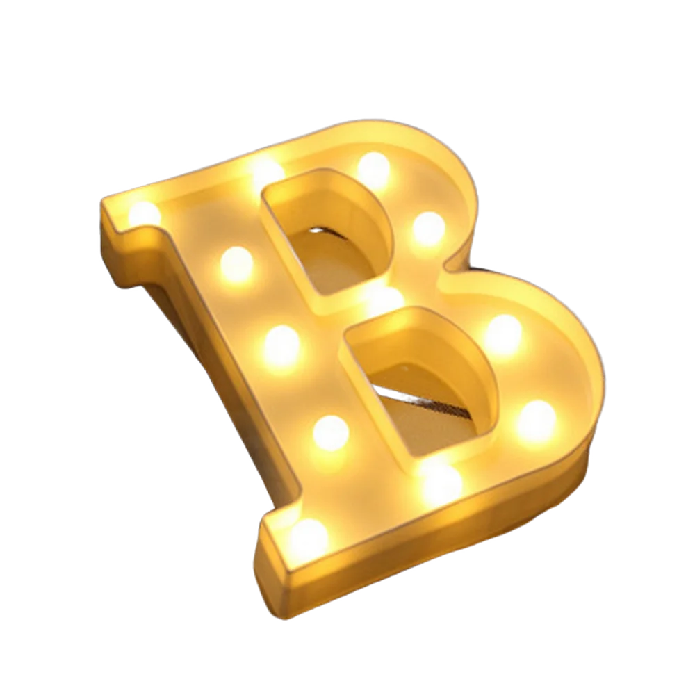 Luxury LED Alphabet Letter Light – A–Z & 0–9 Decorative Night Light