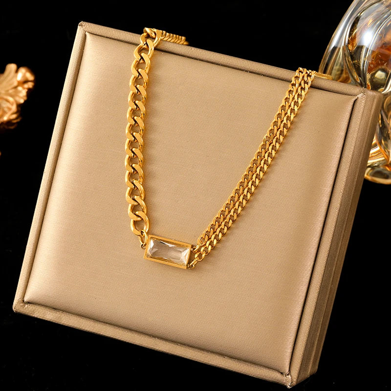 Luxury Crystal Jewelry Collection – Necklace, Bracelet & Earrings