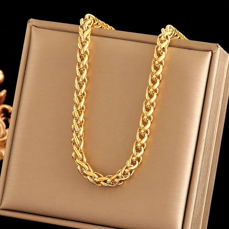 Luxury 316L Stainless Steel Layered Pendant Necklace for Women