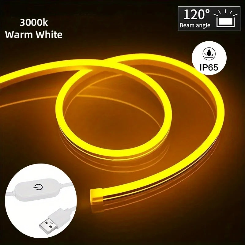 Luxury Touch Sensor USB LED Neon Light Strip – Waterproof