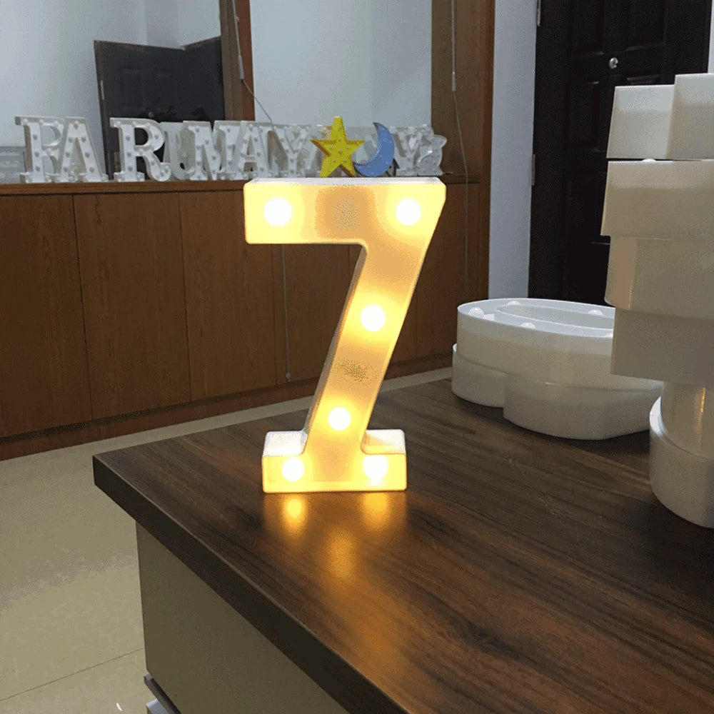 Luxury LED Alphabet Letter Light – A–Z & 0–9 Decorative Night Light