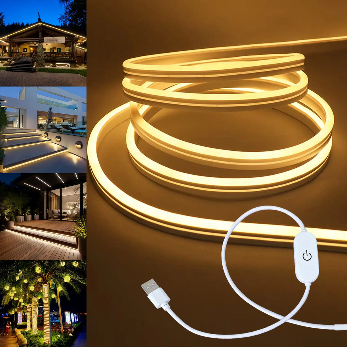 Luxury Touch Sensor USB LED Neon Light Strip – Waterproof