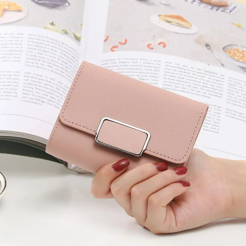 Personalized Women's PU Leather Short Wallet – Name Engraved
