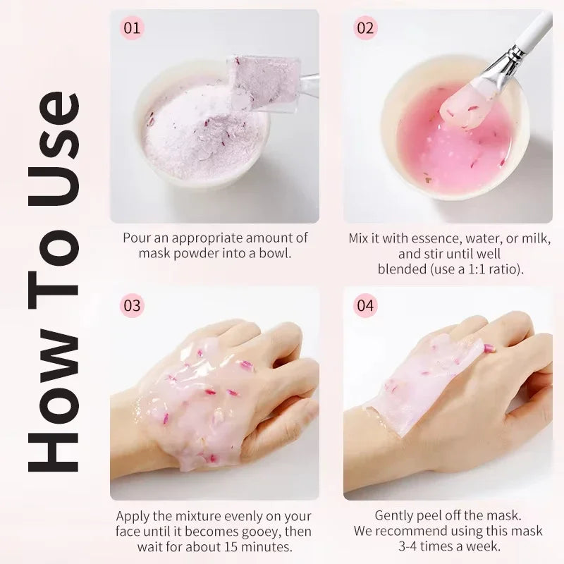 Luxury Crystal Jelly Face Mask Powder with Bulgarian Rose & Hyaluronic Acid – 350g